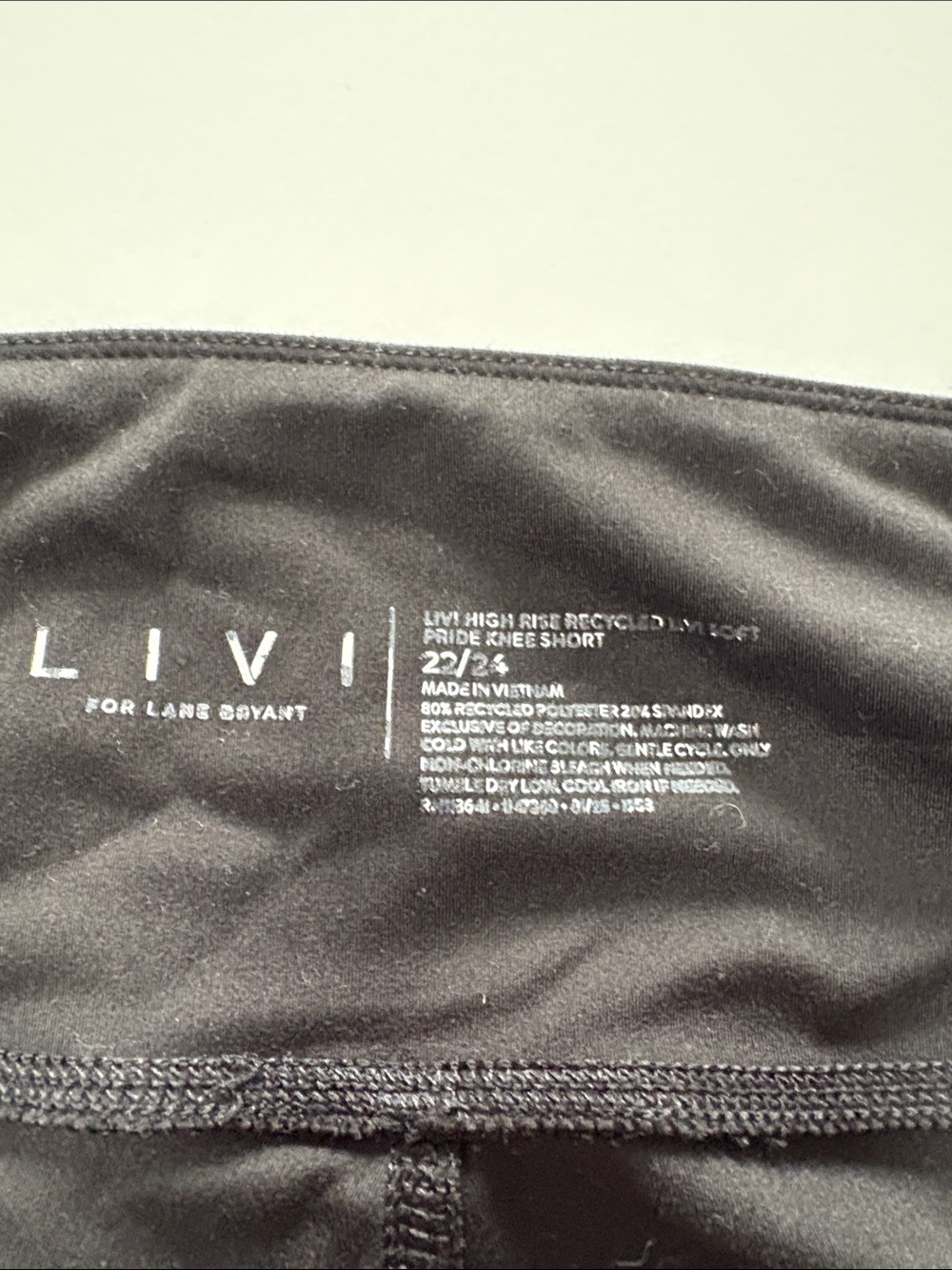 Livi 22/24 Black Athletic Shorts with Rainbow Trim - Picture 3 of 3